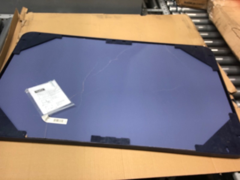 Photo 3 of Quartet Bulletin Board, Fabric, 3 x 2 Feet, Office Bulletin Boards, Contour Navy Blue Plastic Frame (7693BE)