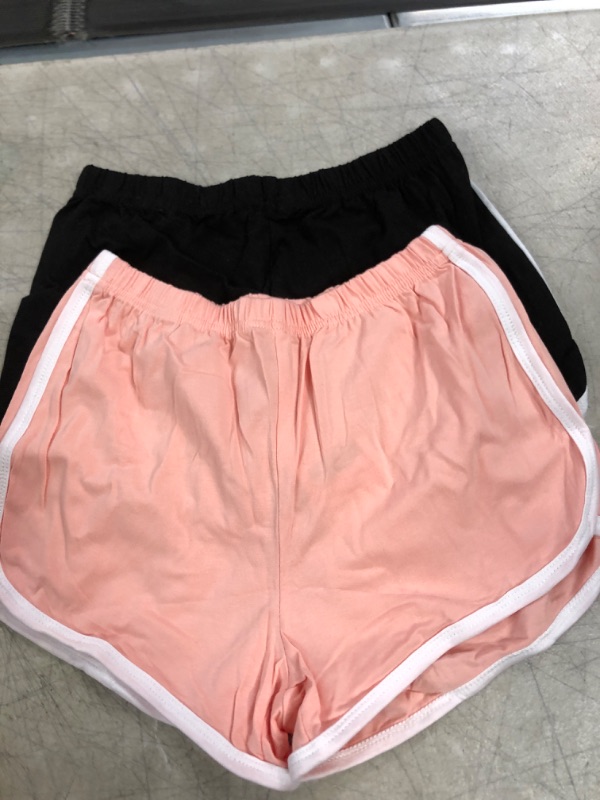 Photo 1 of - 2 PC SHORTS - BLACK /PINK
SIZE- SMALL