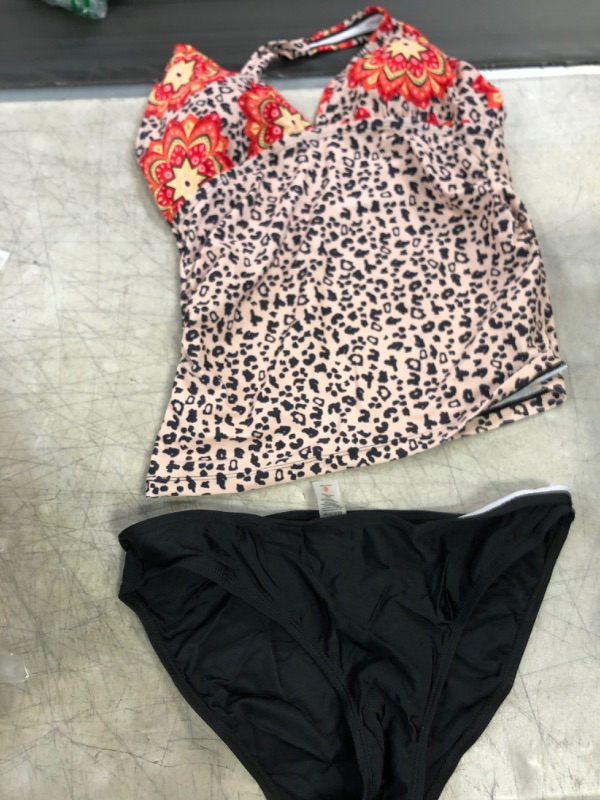 Photo 1 of EVALESS Tankini Bathing Suits for Women 2 Piece Printed Swimsuits Tankini Top with Drawstring Skirt Swimwear Small 1a Multicolor