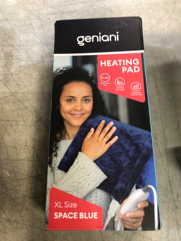 Photo 3 of GENIANI XL Heating Pad for Back Pain & Cramps Relief, Auto Shut Off, Machine Washable, Heat Pad, Holiday Gifts for All, Gifts for Women, Gifts for Men, Heat Patch (Space Blue)