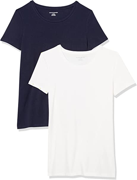 Photo 1 of Amazon Essentials Women's Classic-Fit Short-Sleeve Crewneck T-Shirt, Multipacks
SIZE LARGE 