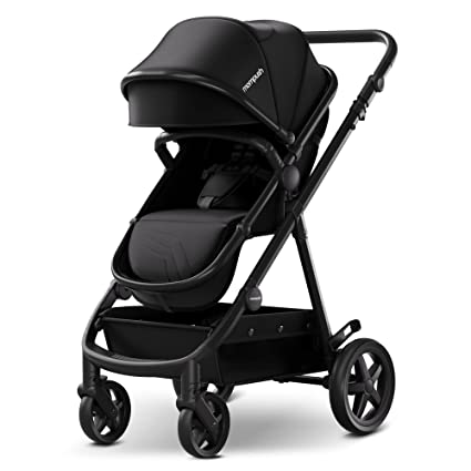 Photo 1 of Mompush Meteor 2 Baby Stroller 2-in-1 with Bassinet Mode - Compatible with Major Infant Car Seat, Adapter Included - Stable Bassinet Stroller Combo, Full-Size Baby Strollers for Family Outings
