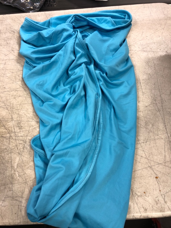 Photo 1 of  WOMENS  Long Bodycon Slit Skirt  Sky Blue
SIZE- SMALL