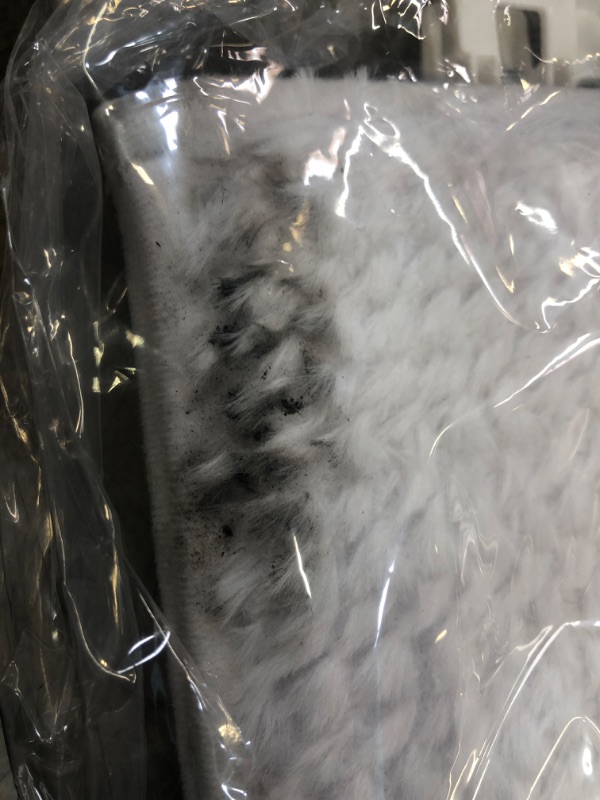 Photo 1 of 2pk Fuzzy Foam Bath Rug White - Threshold&#8482;
