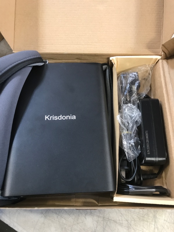 Photo 2 of Krisdonia AC Outlet Portable Charger 60000mAh 110V/130W Laptop Power Bank with AC Outlet, 2 USB QC 3.0 and Type-C for Laptop, CPAP, Drone, Projector, Smartphone and Others black