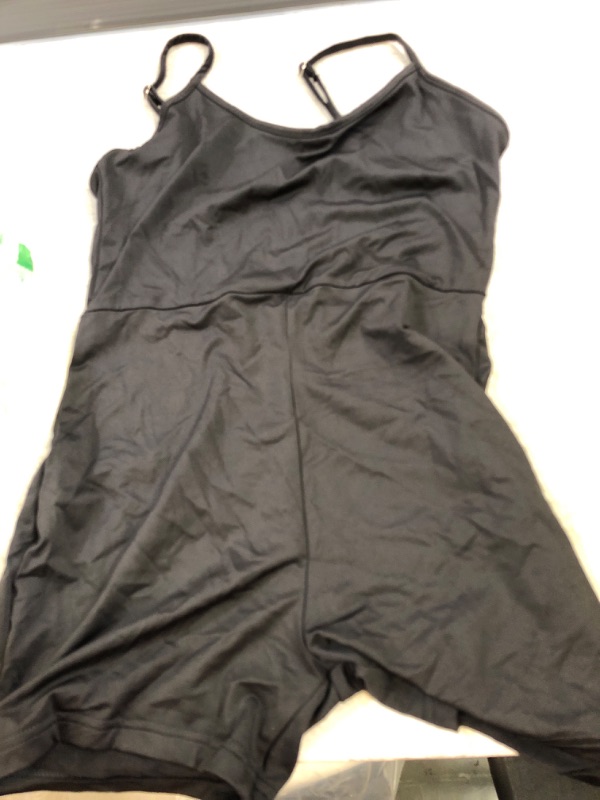 Photo 2 of XXTAXN Women's Sexy Sleeveless Spaghetti Strap Party Club Short Rompers Jumpsuit Medium A-black