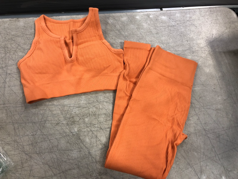 Photo 1 of 2 PIECE SET WOMENS -ORANGE -
SIZE- MEDIUM