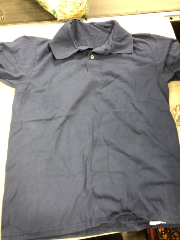 Photo 1 of BOYS NAVYBLUE  POLO SHIRT 
SIZE- MEDIUM