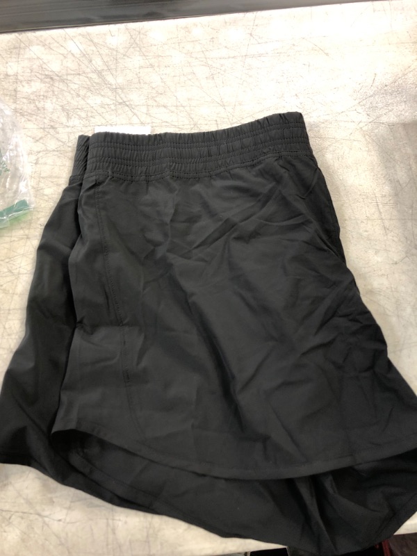 Photo 2 of Amazon Essentials Women's 4" Stretch Woven Running Short X-Large Black