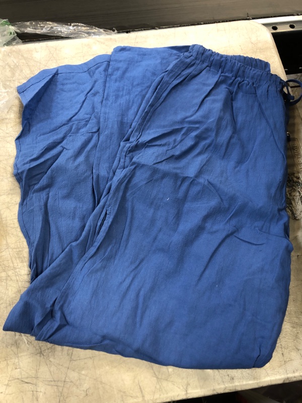 Photo 1 of blue wide leg stretchy pants
size- medium