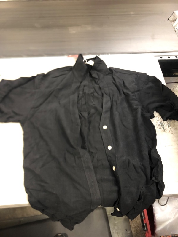 Photo 1 of BLACK BUTTON UP SHIRT -
SIZE-XL 