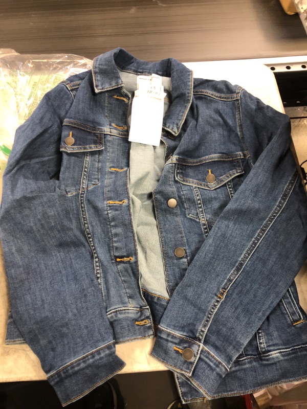 Photo 2 of Amazon Essentials Women's Jean Jacket (Available in Plus Size) Large Medium Wash