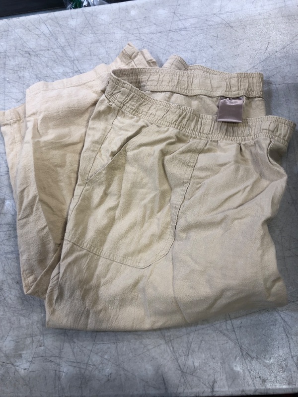 Photo 2 of Alfred Dunner Women's Pull-On Style All Around Elastic Waist Polyester Cropped Missy Pants 18 Tan