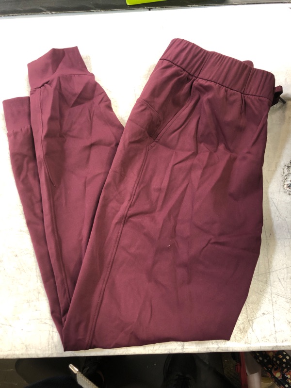 Photo 2 of AJISAI Women's Joggers Pants Drawstring Running Sweatpants with Pockets Lounge Wear Sangria Small