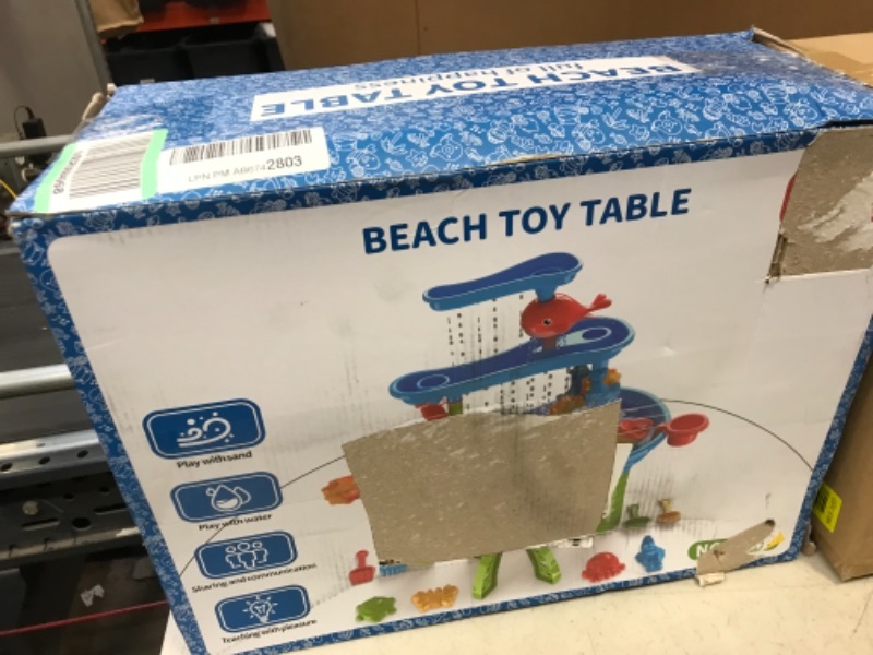 Photo 1 of IHAHA Kids Sand Water Table for Toddlers, 3-Tier Sand and Water Play Table Toys for Toddlers Kids, Kids Beach Toys Activity Sensory Play Table Outdoor Toys for Toddler Boys Girls Age 1-3 3-5 9340