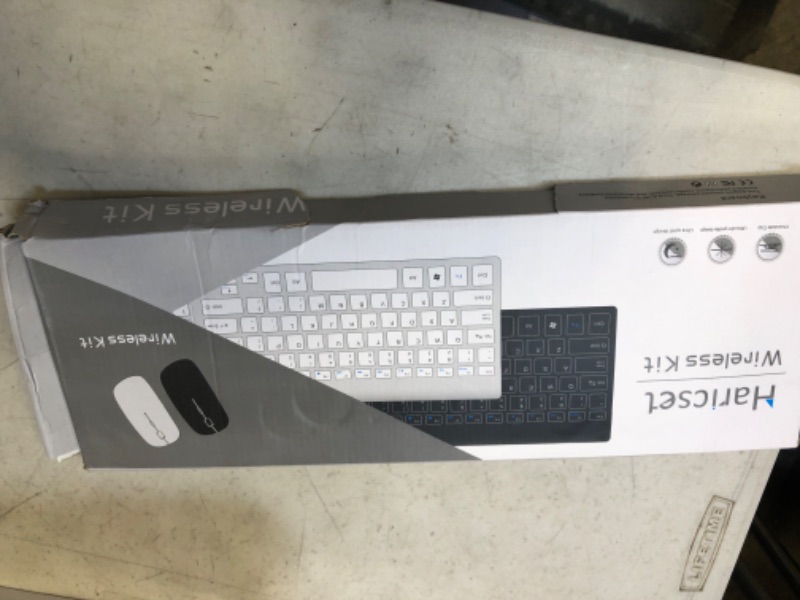 Photo 1 of Wireless Keyboard and Mouse Combo, Haricset Full-Sized Ultra-Compact 2.4G Stable Connection Keyboard with Number Keypad and Adjustable DPI Mouse for Windows, Mac OS Office Computer (Rose Gold)