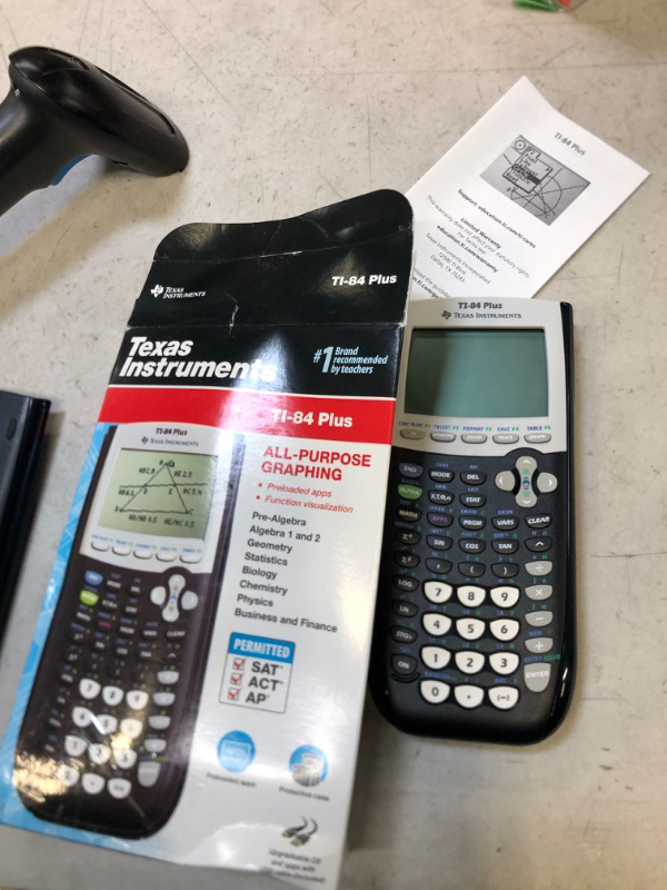 Photo 1 of Texas Instruments TI-84 Plus Calculator, Black 7.5 Inch
