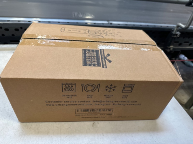 Photo 1 of Urban Green Glass Jars with Bamboo Lids, Glass Airtight Canisters sets, Glass Food Storage Container, Pantry Organization and Storage Jars, Kitchen Canisters Sets, Spice Jars, Flour Containers of 6 6 6 Sets 23oz--factory sealed