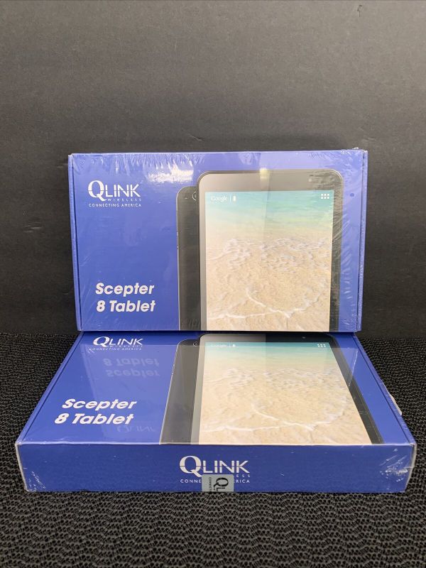 Photo 1 of Q Link Wireless Scepter 8 Tablet 16GB New Sealed For 2 New Tablets--factory sealed