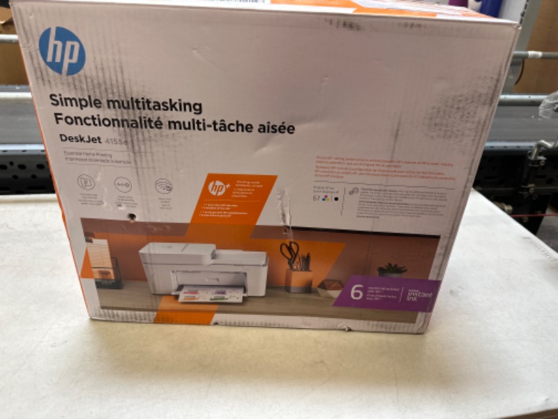 Photo 1 of HP DeskJet 4155e Wireless Color All-in-One Printer & 67XL Tri-Color High-Yield Ink Cartridge | 3YM58AN & 67XL Black High-Yield Ink Cartridge | 3YM57AN Printer + Tri-color Ink + Black Ink