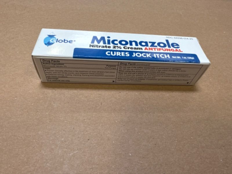 Photo 2 of Globe Miconazole Nitrate 2% Antifungal Cream, Cures Most Athletes Foot, Jock Itch, Ringworm. 1 OZ Tube