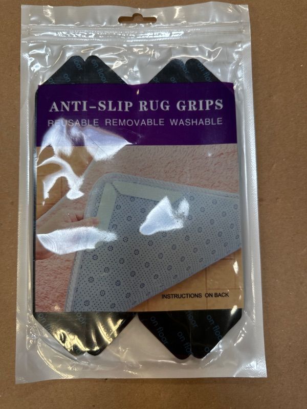 Photo 2 of 8pcs Rug Tapes, Non Slip Rug Pads Grippers for Hardwood Floors, Resuable Grippers for Area Rugs