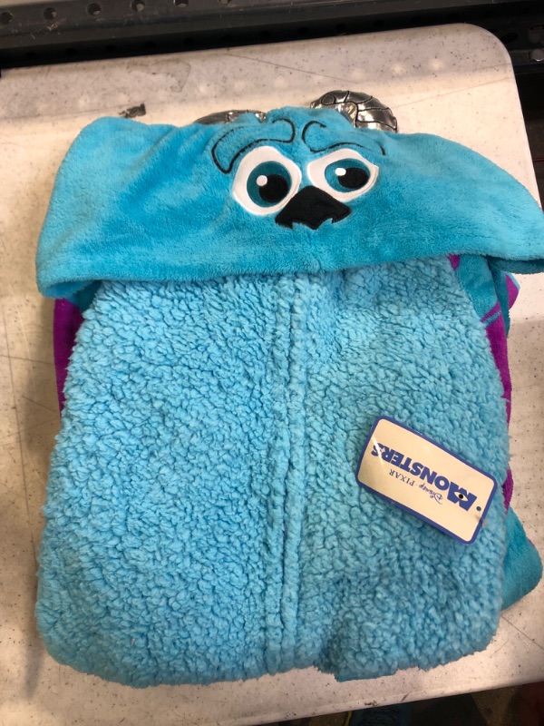 Photo 2 of Disney Monsters Inc. Adult Sulley Kigurumi Sherpa Fleece Cosplay Costume One Piece Union Suit SIZE 2X-3X
