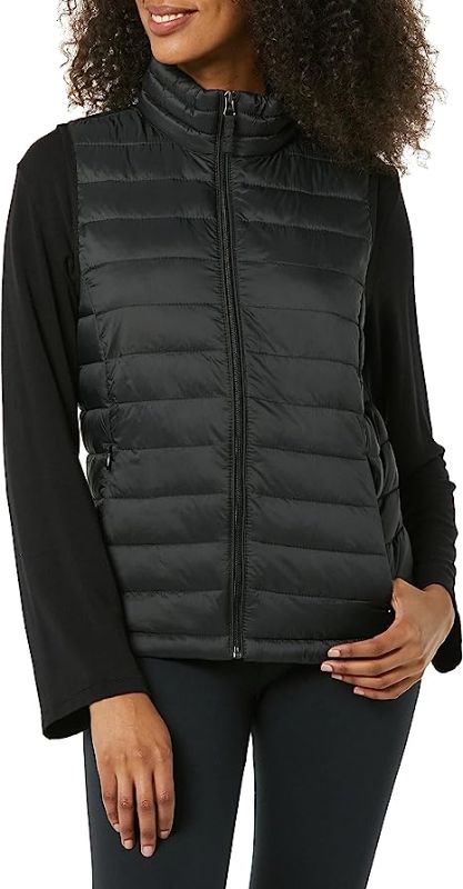 Photo 1 of Amazon Essentials Women's Lightweight Water-Resistant Packable Puffer Vest SIZE L
