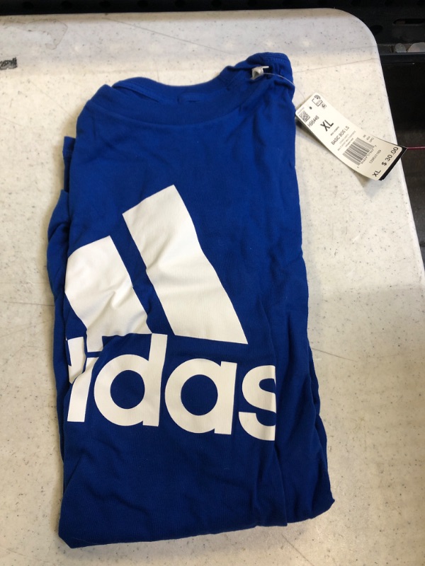 Photo 2 of adidas Men's Basic Badge of Sport Long Sleeve Tee X-Large Collegiate Royal