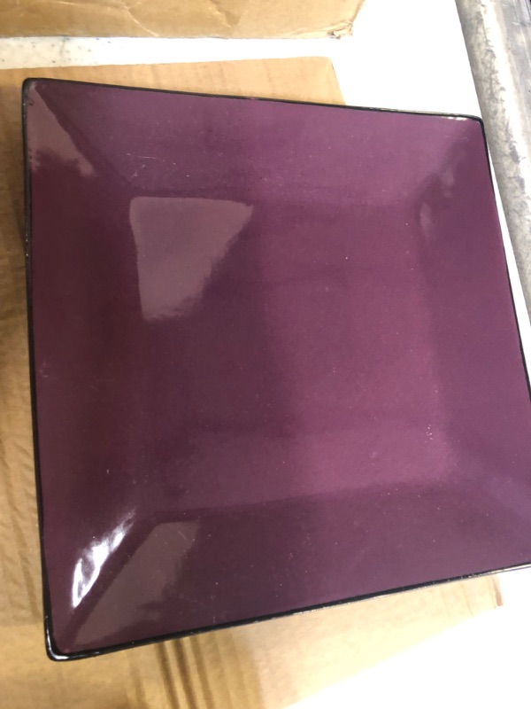 Photo 1 of 4 Pack Large Black/Purple Plates 