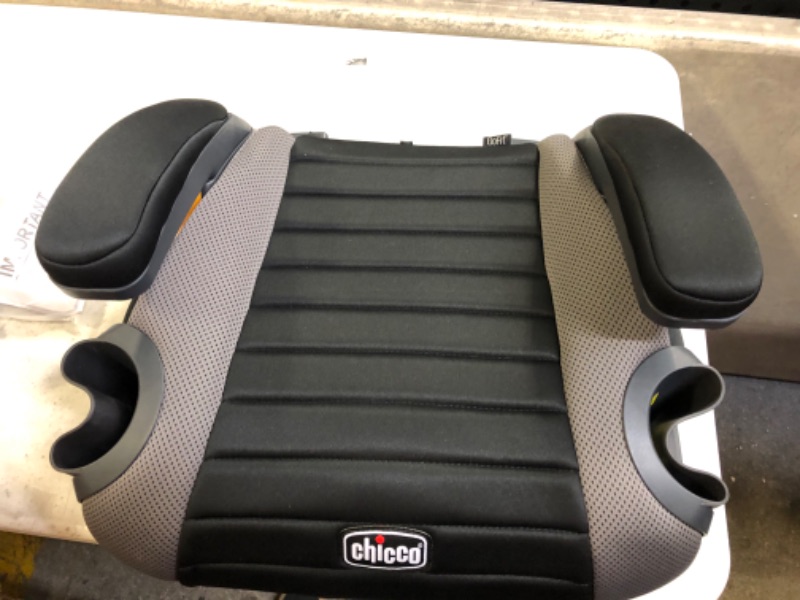 Photo 2 of Chicco GoFit Backless Booster Car Seat, Travel Booster Seat for Car, Portable Car Booster Seat for children 40-110 lbs. | Shark/Black/Grey
