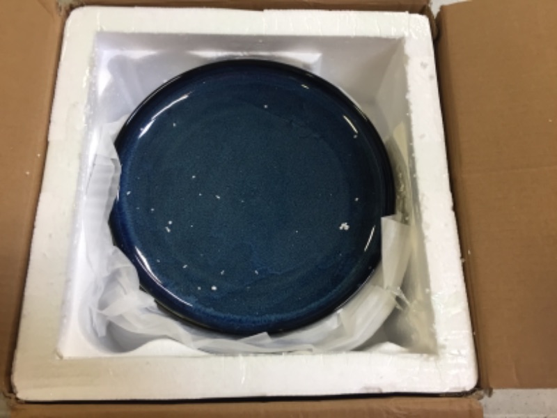 Photo 1 of 10 inch ceramic dinner plates blue set of 4 