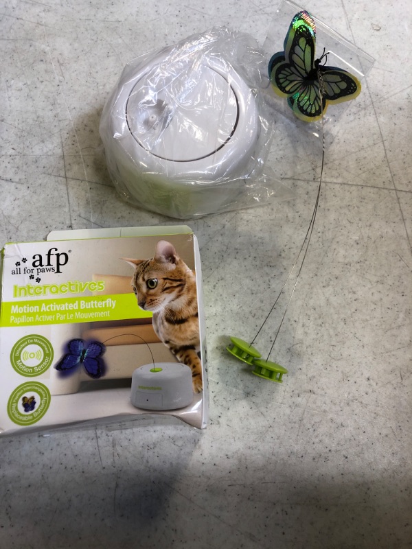 Photo 2 of ALL FOR PAWS Flutter Bug Cat Wand Toy Interactive Cat Toy Cat Fun Playing Toys Kitten Toys (with Shiny Butter-Fly) Motion Activated Butter-fly