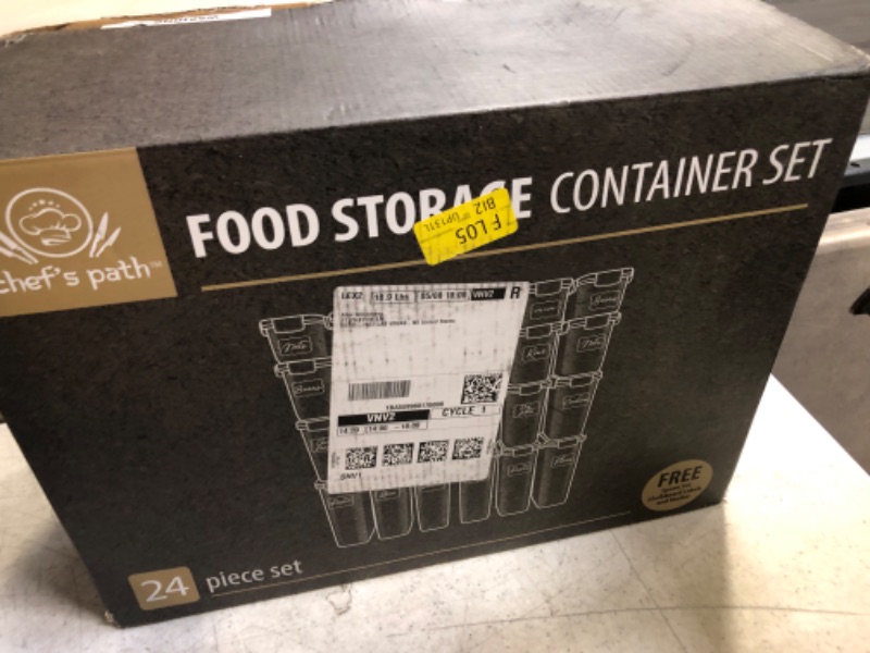 Photo 1 of Airtight Food Storage Containers Set with Lids (24 Pack) for Kitchen and Pantry Organization - BPA Free Kitchen Canisters for Cereal, Rice, Flour & Oats - Free Marker and 24 Labels Extra Large - 24 Pack