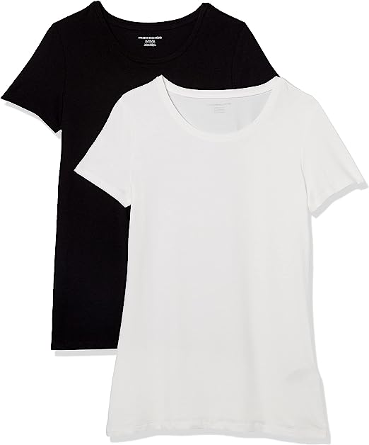 Photo 1 of Amazon Essentials Women's Classic-Fit Short-Sleeve Crewneck T-Shirt, Multipacks  SIZE 2XL 
