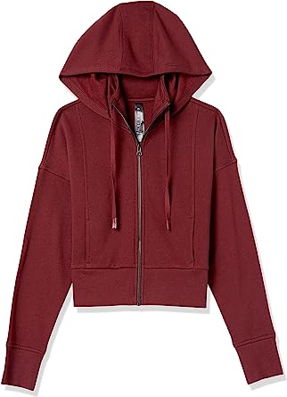 Photo 1 of Core 10 Women's Super Soft Fleece Cropped Length Zip-Up Hoodie Sweatshirt
size- large