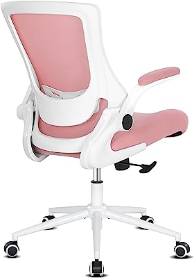 Photo 1 of Misolant Desk Chair, Pink Office Chair, Ergonomic Chair, Mesh Office Chair with Adjustable Lumbar Support and Height, Recline Ergonomic Office Desk Chair 360°Swivel Office Chair for Home or Office
