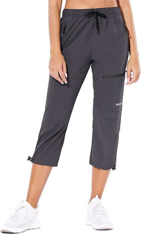 Photo 1 of BALEAF Women's Hiking Cargo Capris Outdoor Lightweight Water Resistant Pants UPF 50 Zipper Pockets - Sz Large
