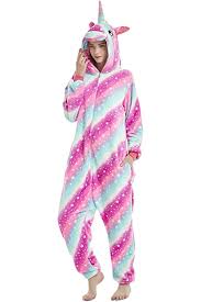 Photo 1 of Adult Fleece Unicorn Onesie - Pink/Purple Stars - Sz 3XL