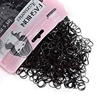 Photo 1 of 1000-Pack Elastic Hair Ties Non-slip Rubber Hair Bands for Girls, Black