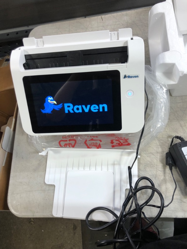 Photo 2 of Raven Original Document Scanner - Huge Touchscreen, Color Duplex Feeder (ADF), Wireless Scanning to Cloud, WiFi, Ethernet, USB, Home or Office Desktop (2nd Gen) White