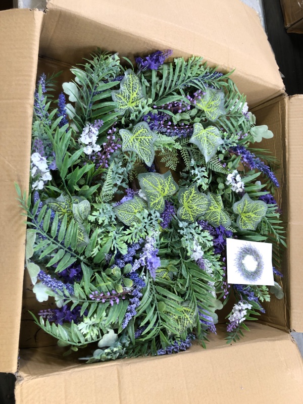 Photo 1 of  LAVENDAR WREATH - 24 INCH 