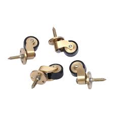 Photo 1 of 360 Degree Rotation Brass Casters (Set of 4)
