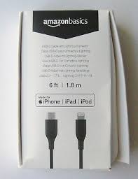 Photo 1 of Amazon Basics 4 Gray Lightning Cable MFI Certified iPhone 
