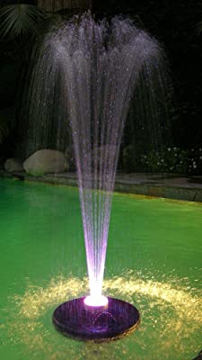 Photo 1 of Alpine Corporation FTC102 550-GPH Pump 48-LED Light Floating Spray Fountain, 12"L x 12"W x 6"H / 14"H, Black