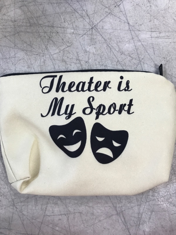Photo 2 of Acting Inspired Gift Theatre Bags Theater is My Sport Makeup Bags Gifts for Performance Actress Actors Director (Theater is My Sport)

