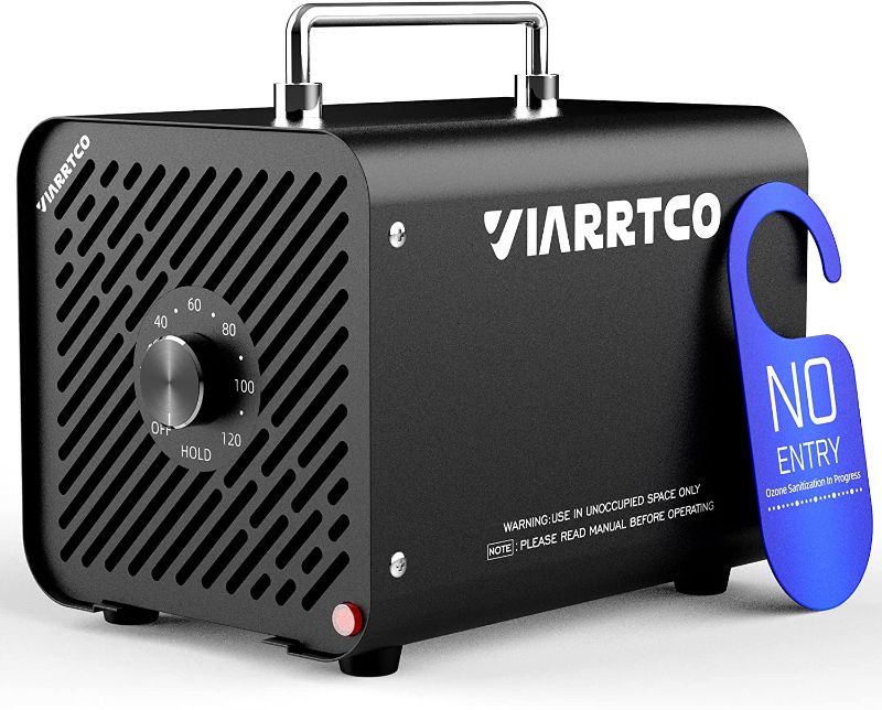 Photo 1 of VIARRTCO 15000mg/h Ozone Machine Generator Air Odor Removal Ionizer Up to 3000+ Square Feet for Home, Car, Basement, Garage, Smoke, Pet Room - Metallic Black
