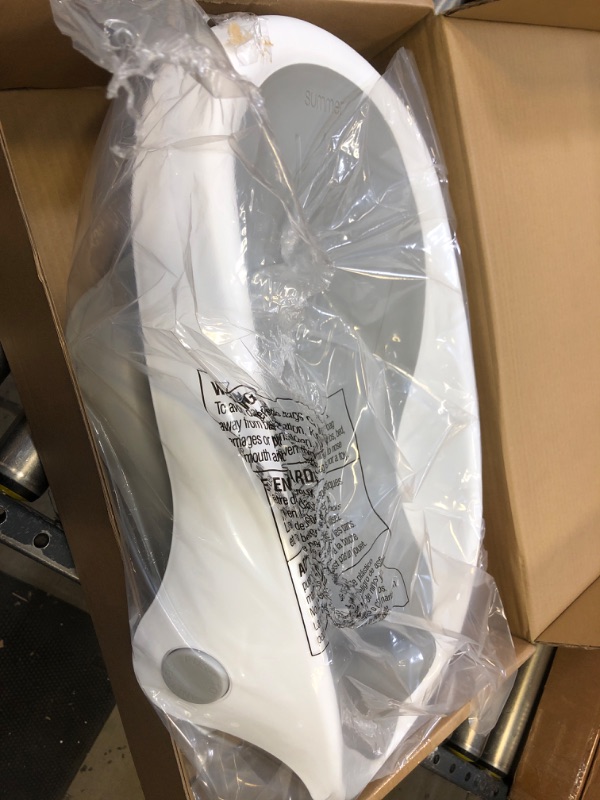 Photo 1 of Summer Clean Rinse Baby Bather (Gray) – Bath Support for Use on the Counter, in the Sink or in the Bathtub, Has 3 Reclining Positions and Soft, Quick-Dry Material – Use from Birth until Sitting Up