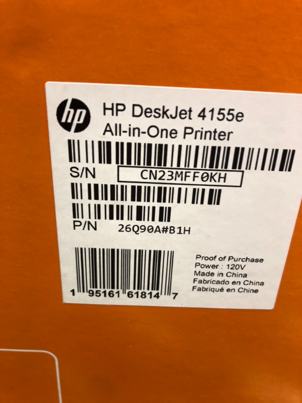 Photo 2 of HP DeskJet 4155e Wireless All-in-One Color Printer, Scanner, Copier with Instant Ink and HP+ (26Q90A)