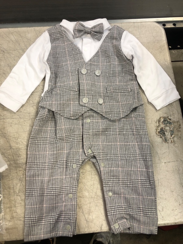 Photo 1 of BABY BOY SUIT- GREY - ONE PIECE- SIZE- 0-24 MONTHS 